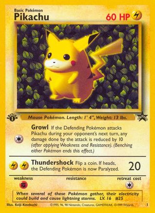 Pikachu (1) (Misprint) (1)  001  - 1st Edition WoTC Promo - Promo