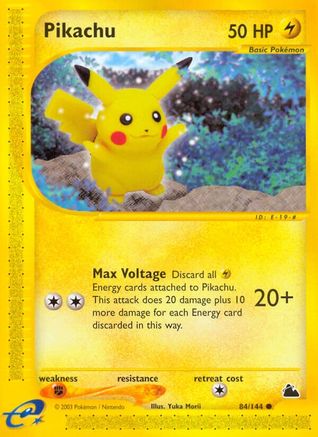 Pikachu  - Reverse Holofoil Skyridge - Common