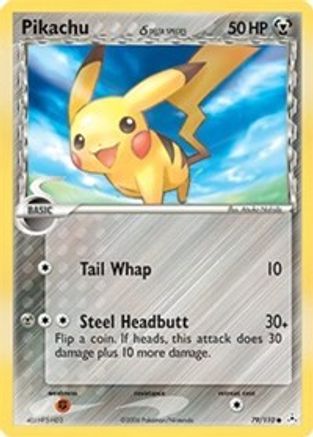 Pikachu (Delta Species) 079  - Reverse Holofoil Holon Phantoms - Common