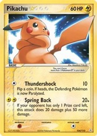 Pikachu Star  - Holofoil Holon Phantoms - Ultra Rare