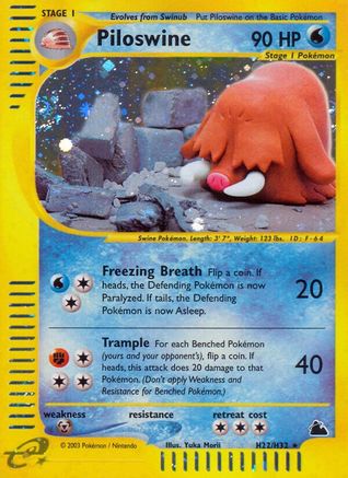 Piloswine (H22)  - Holofoil Skyridge - Holo Rare