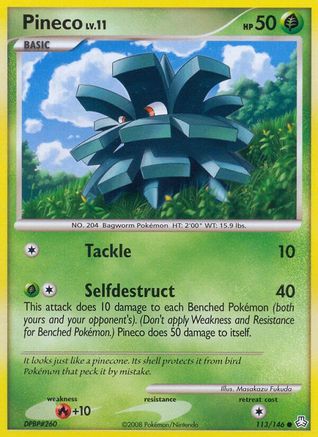 Pineco  - Reverse Holofoil Legends Awakened - Common