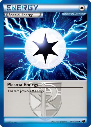 Plasma Energy (Team Plasma) 106  - Reverse Holofoil Plasma Freeze - Uncommon