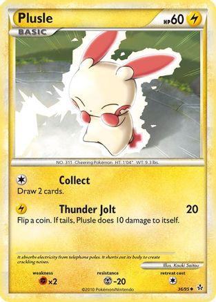 Plusle 036  - Reverse Holofoil Unleashed - Uncommon