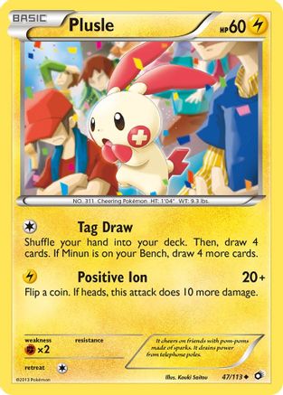 Plusle 047  Legendary Treasures - Uncommon