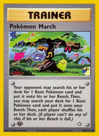 Pokemon March 102  - 1st Edition Neo Genesis - Common