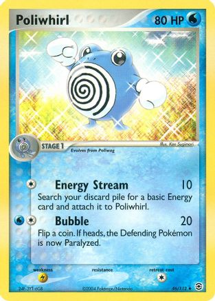 Poliwhirl  - Reverse Holofoil FireRed & LeafGreen - Uncommon