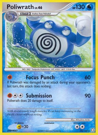 Poliwrath  - Reverse Holofoil Legends Awakened - Rare