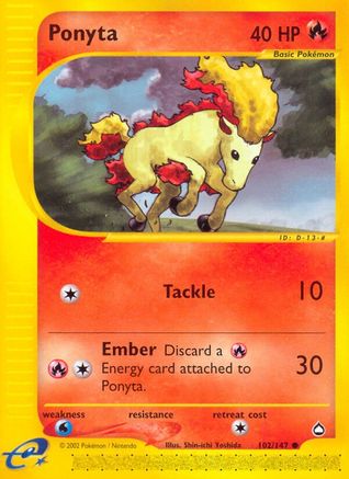 Ponyta  - Reverse Holofoil Aquapolis - Common