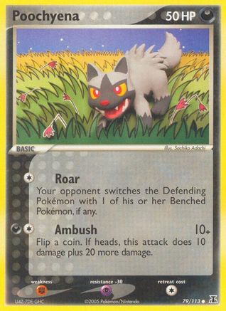 Poochyena 079  - Reverse Holofoil Delta Species - Common