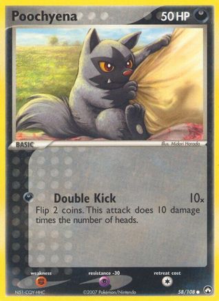 Poochyena 058  - Reverse Holofoil Power Keepers - Common