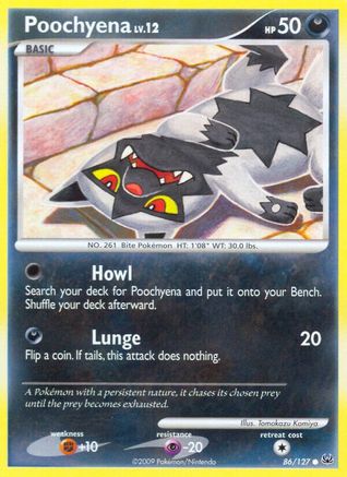Poochyena 086  - Reverse Holofoil Platinum - Common