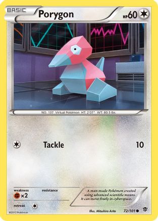 Porygon 072/101  - Reverse Holofoil Plasma Blast - Common
