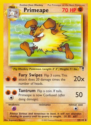 Primeape  - Reverse Holofoil Legendary Collection - Uncommon