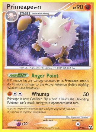 Primeape  - Reverse Holofoil Great Encounters - Rare