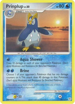 Prinplup 058  - Reverse Holofoil Diamond and Pearl - Uncommon