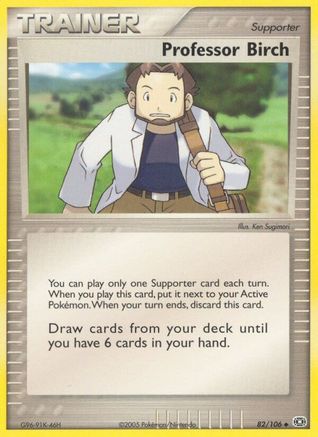 Professor Birch  - Reverse Holofoil Emerald - Uncommon