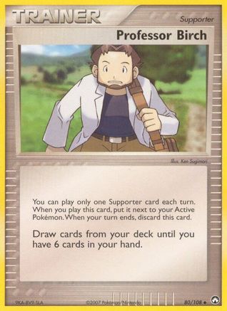 Professor Birch  - Reverse Holofoil Power Keepers - Uncommon