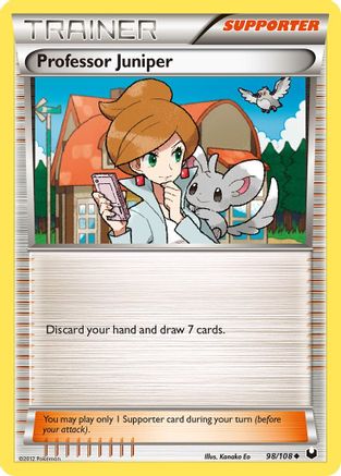 Professor Juniper 098  - Reverse Holofoil Dark Explorers - Uncommon