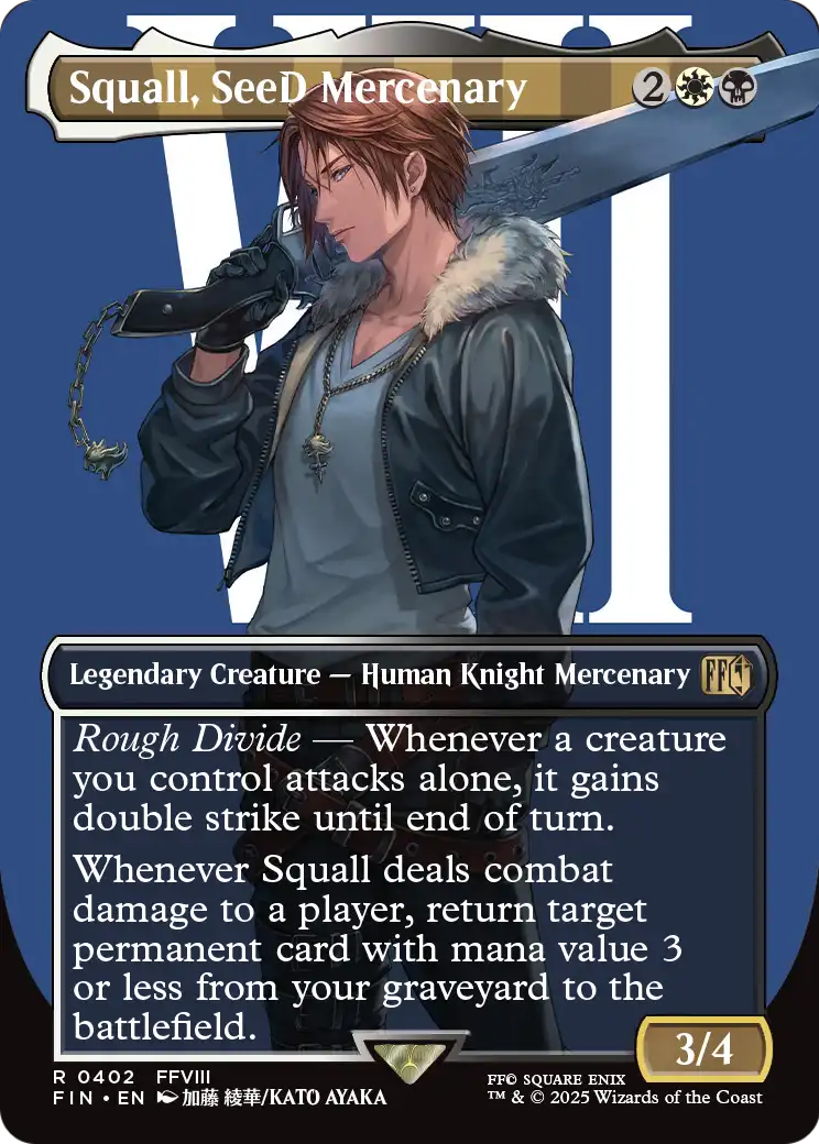 Squall, SeeD Mercenary (Borderless) (FIN-402) - FINAL FANTASY