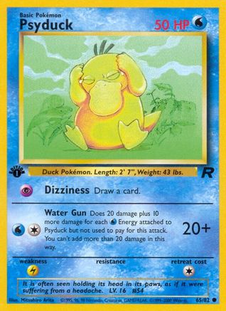 Psyduck 065  - 1st Edition Team Rocket - Common