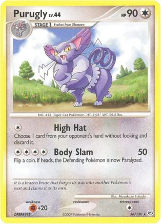 Purugly  Diamond and Pearl - Rare