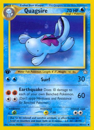 Quagsire 045  - 1st Edition Neo Genesis - Uncommon