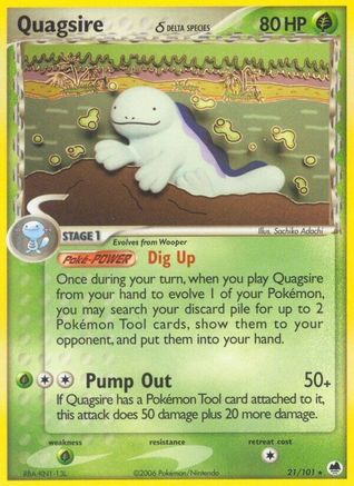 Quagsire (Delta Species) 021  - Reverse Holofoil Dragon Frontiers - Rare