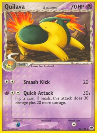 Quilava (Delta Species) 036  Dragon Frontiers - Uncommon