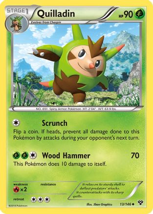 Quilladin 013  - Reverse Holofoil XY Base Set - Uncommon