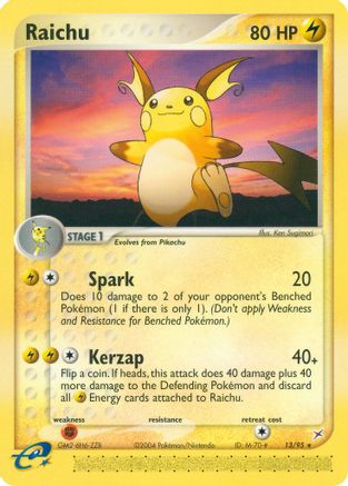 Raichu  - Reverse Holofoil Team Magma vs Team Aqua - Rare