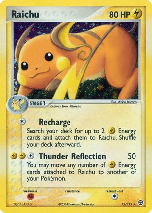 Raichu  - Reverse Holofoil FireRed & LeafGreen - Holo Rare