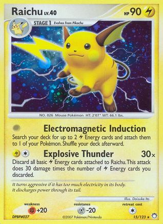 Raichu  - Reverse Holofoil Mysterious Treasures - Holo Rare