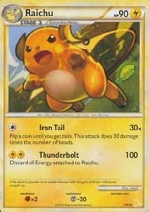 Raichu (#19 Non-Holo)  HGSS Trainer Kit Gyarados & Raichu - Common