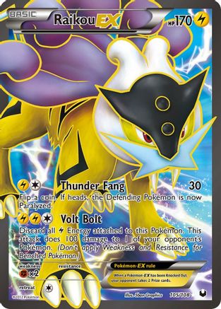 Raikou EX (105 Full Art)  - Holofoil Dark Explorers - Ultra Rare