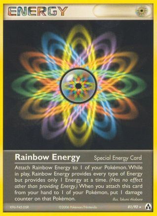 Rainbow Energy/92  - Reverse Holofoil Legend Maker - Rare
