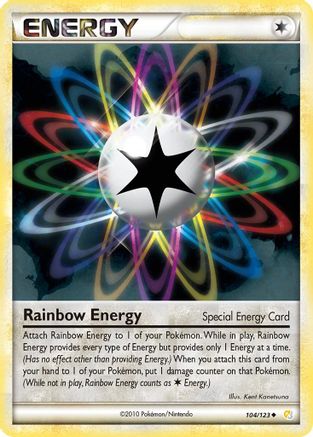 Rainbow Energy 104  - Reverse Holofoil HeartGold SoulSilver - Uncommon