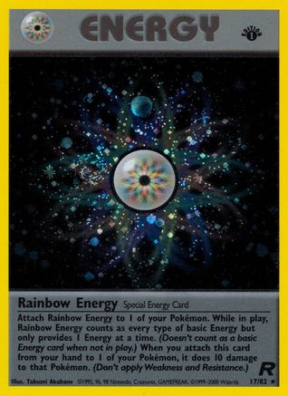 Rainbow Energy (17) (17) 017  - 1st Edition Holofoil Team Rocket - Holo Rare
