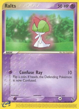 Ralts - 66/109/109  - Reverse Holofoil Ruby and Sapphire - Common
