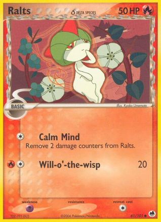 Ralts (Delta Species) 061  - Reverse Holofoil Dragon Frontiers - Common