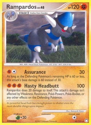 Rampardos  - Reverse Holofoil Mysterious Treasures - Rare