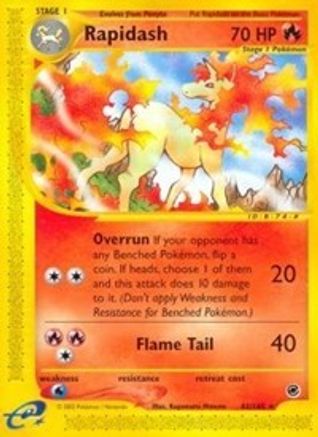 Rapidash (62)  - Reverse Holofoil Expedition - Rare