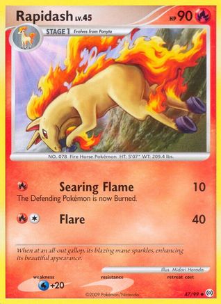 Rapidash (47) (47) 047  - Reverse Holofoil Arceus - Uncommon