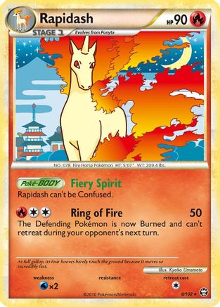 Rapidash  - Reverse Holofoil Triumphant - Holo Rare