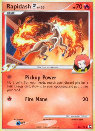 Rapidash E4  - Reverse Holofoil Rising Rivals - Uncommon