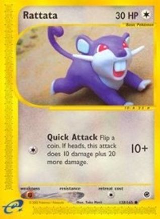 Rattata 128  - Reverse Holofoil Expedition - Common