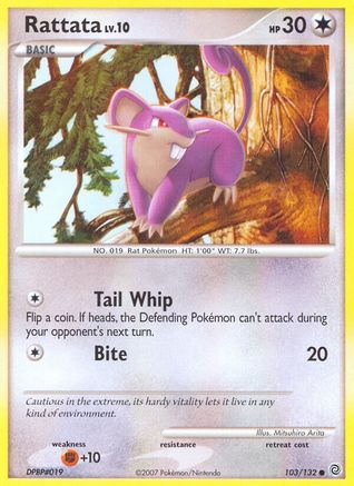 Rattata  - Reverse Holofoil Secret Wonders - Common