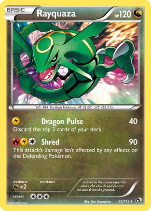 Rayquaza 093  - Holofoil Legendary Treasures - Holo Rare