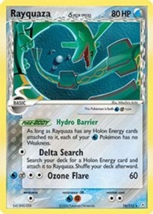 Rayquaza - 016/110 (Delta Species)/110  - Holofoil Holon Phantoms - Holo Rare