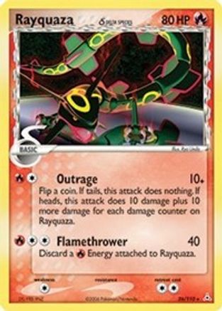 Rayquaza - 026/110 (Delta Species)/110  Holon Phantoms - Rare